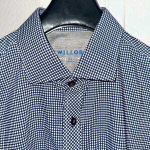 Twillory Performance Dress Shirt – 17.5/34-35 – Traditional Fit – Navy Check